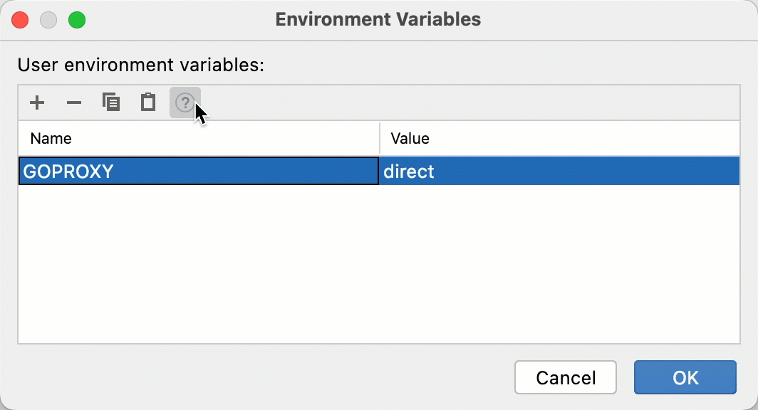 Introduce an environment variable in a new project