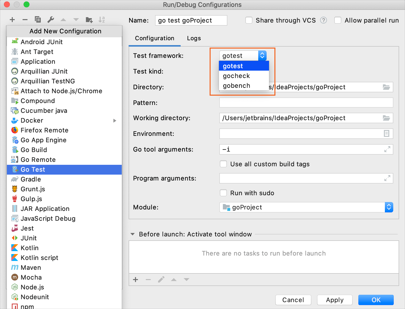 Packages for testing