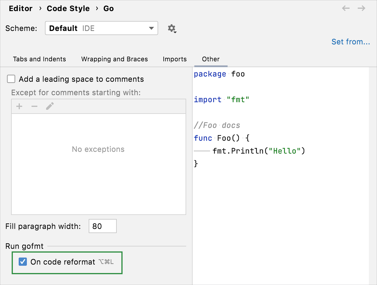 run gofmt after the code reformatting action run gofmt after the code reformatting action