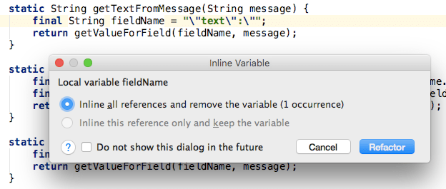 Inline unnecessary variable