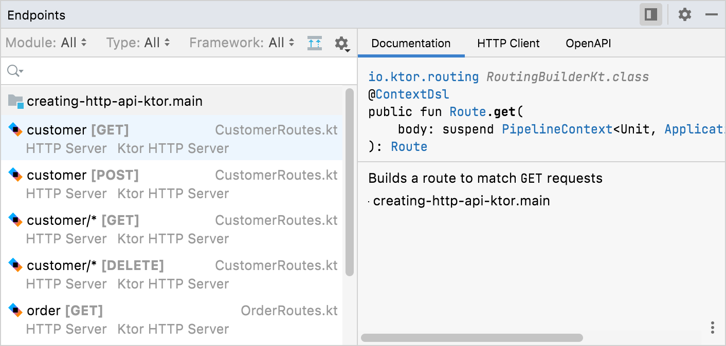 Ktor endpoints