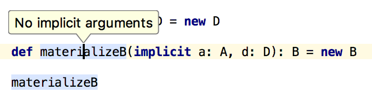 No implicit arguments popup