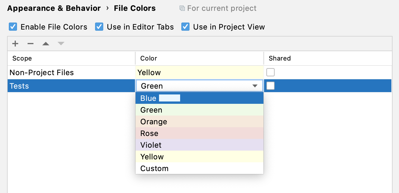 Picking another color for a custom scope