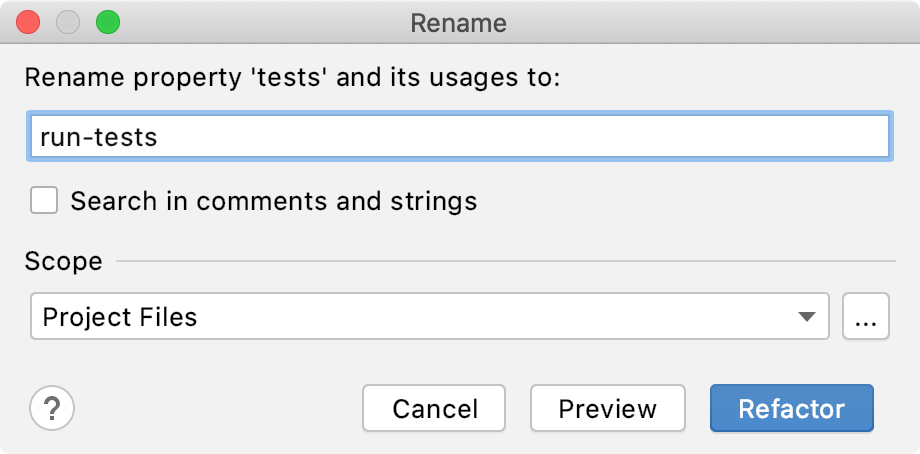 Rename a Composer script