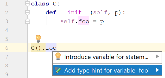 example of adding a type hint for a class attribute