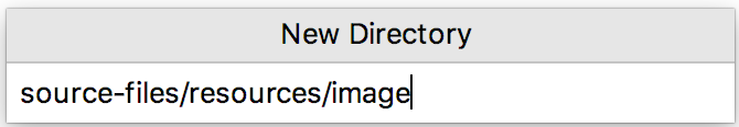 New Directory dialog