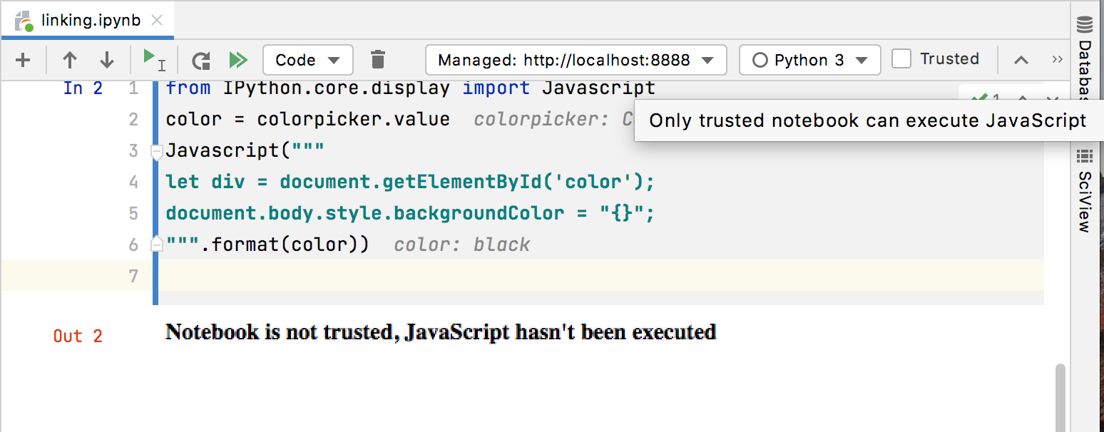 Making the JavScript code trusted
