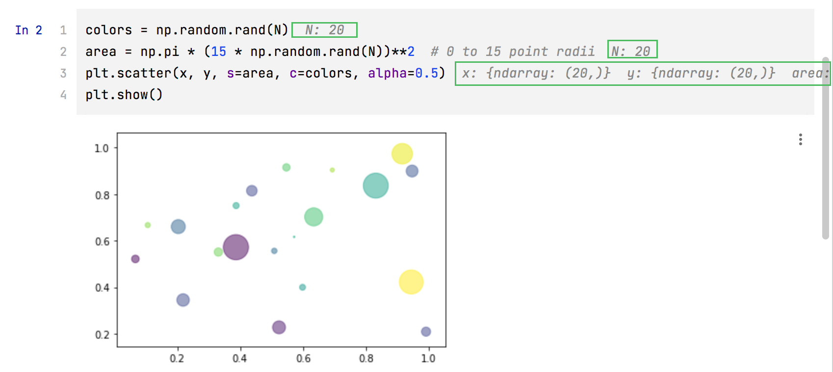 Inline variables in the source editor