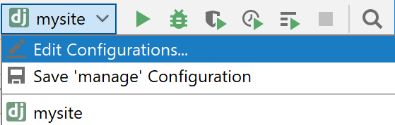 Editing Run/Debug configuration