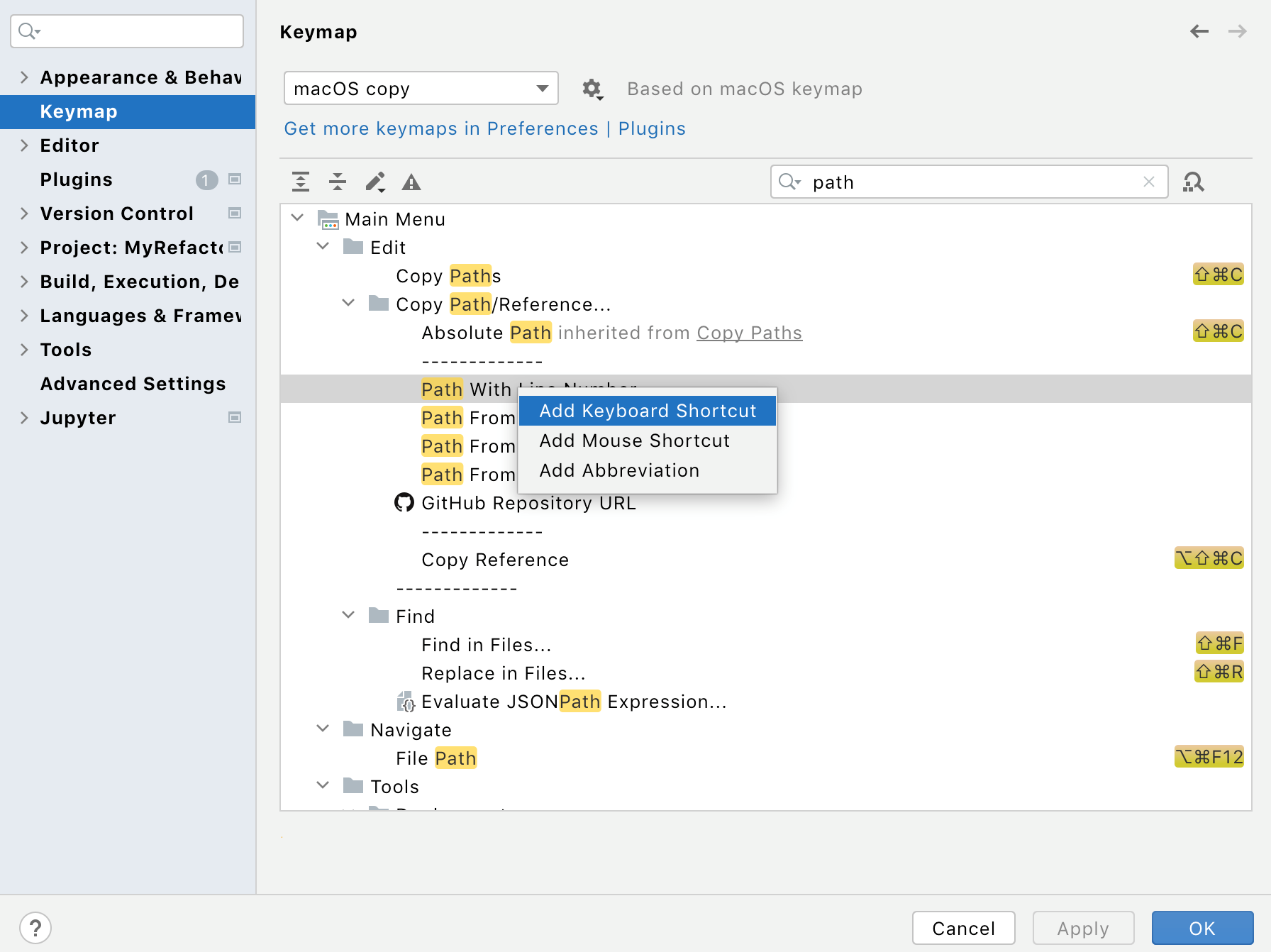 pycharm windows hotkeys not working