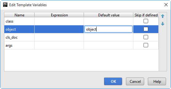 Define the object variable