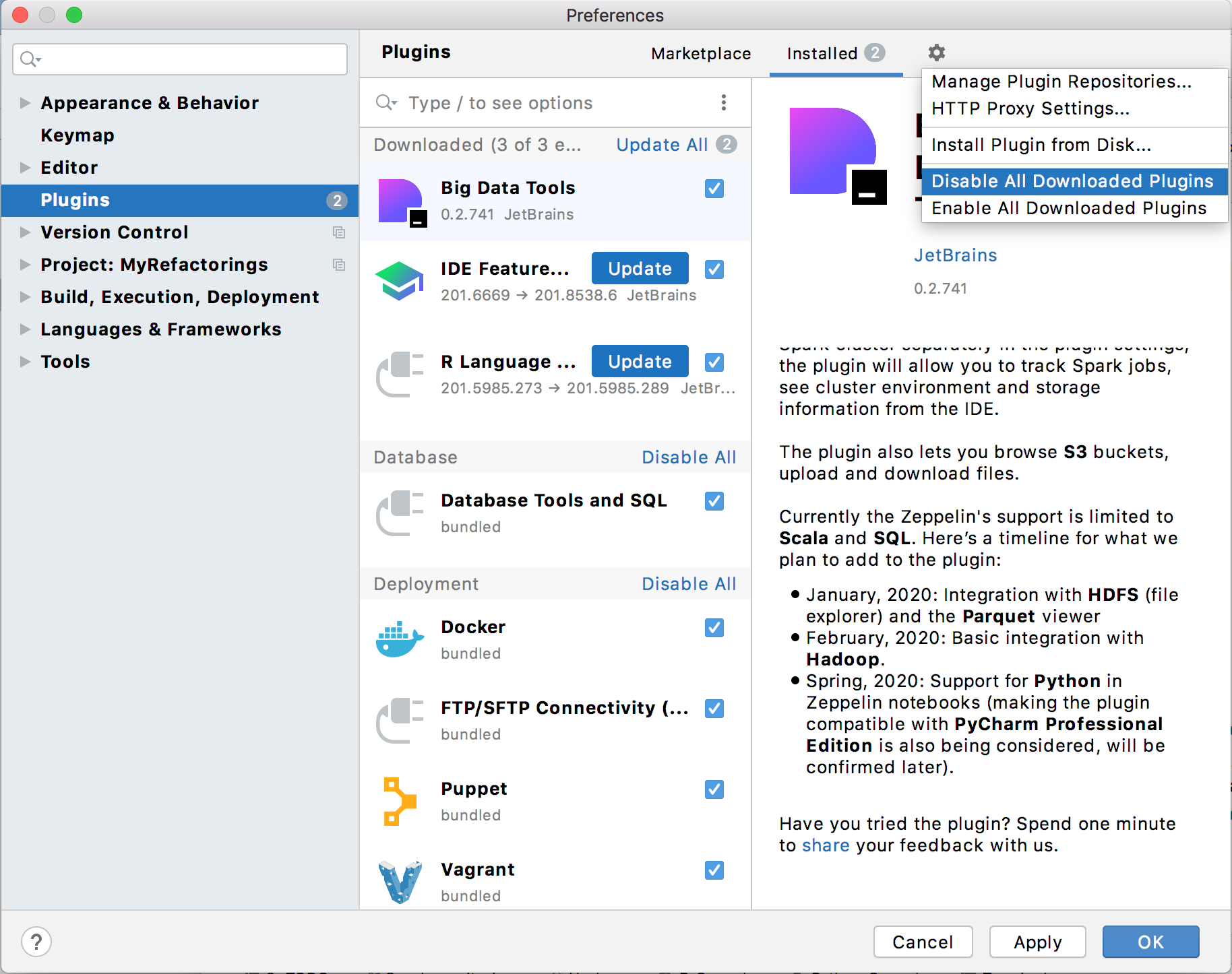 pycharm plugins