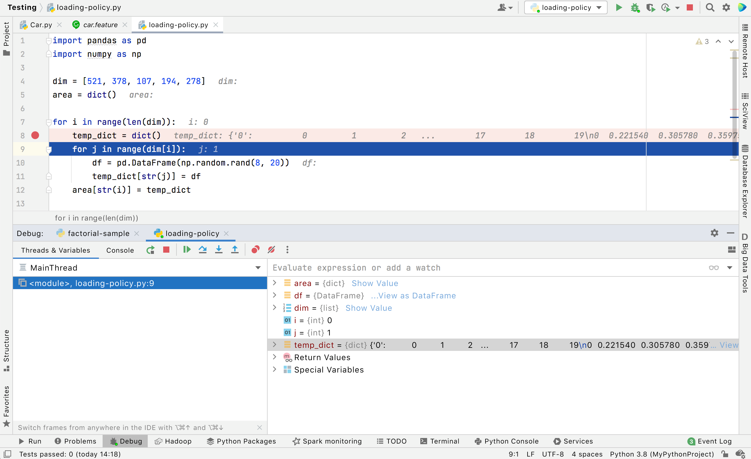 Show Value for On Demand Variables Loading Policy