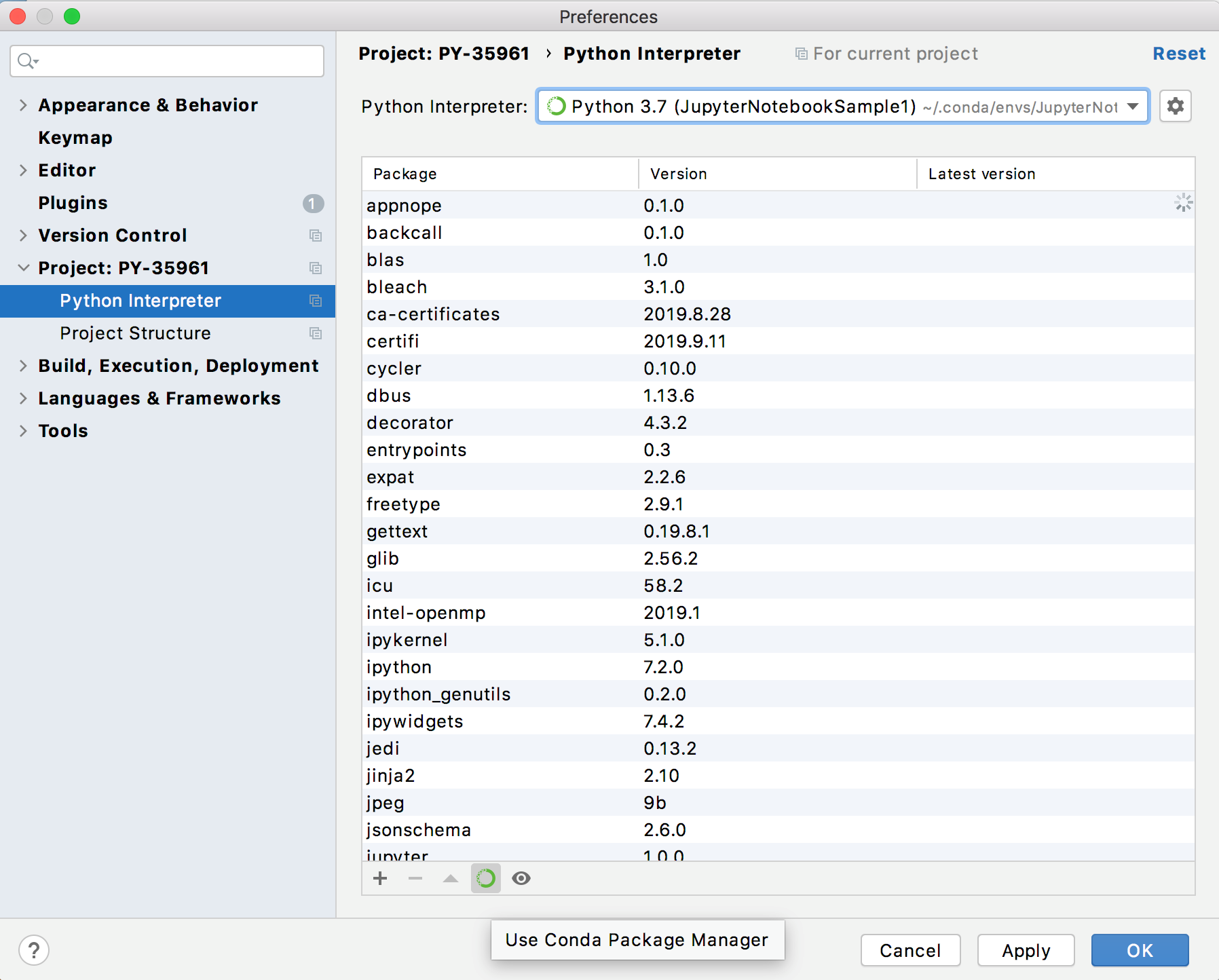 module load anaconda conda install package