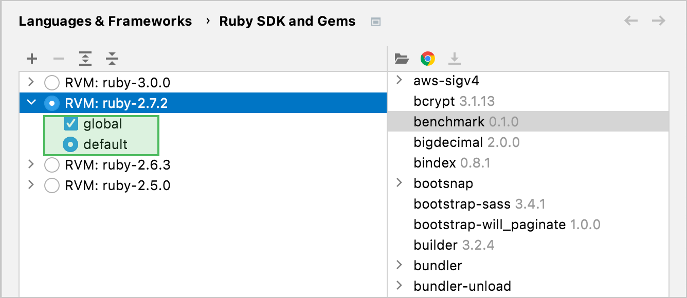Ruby SDK and Gems page for RVM
