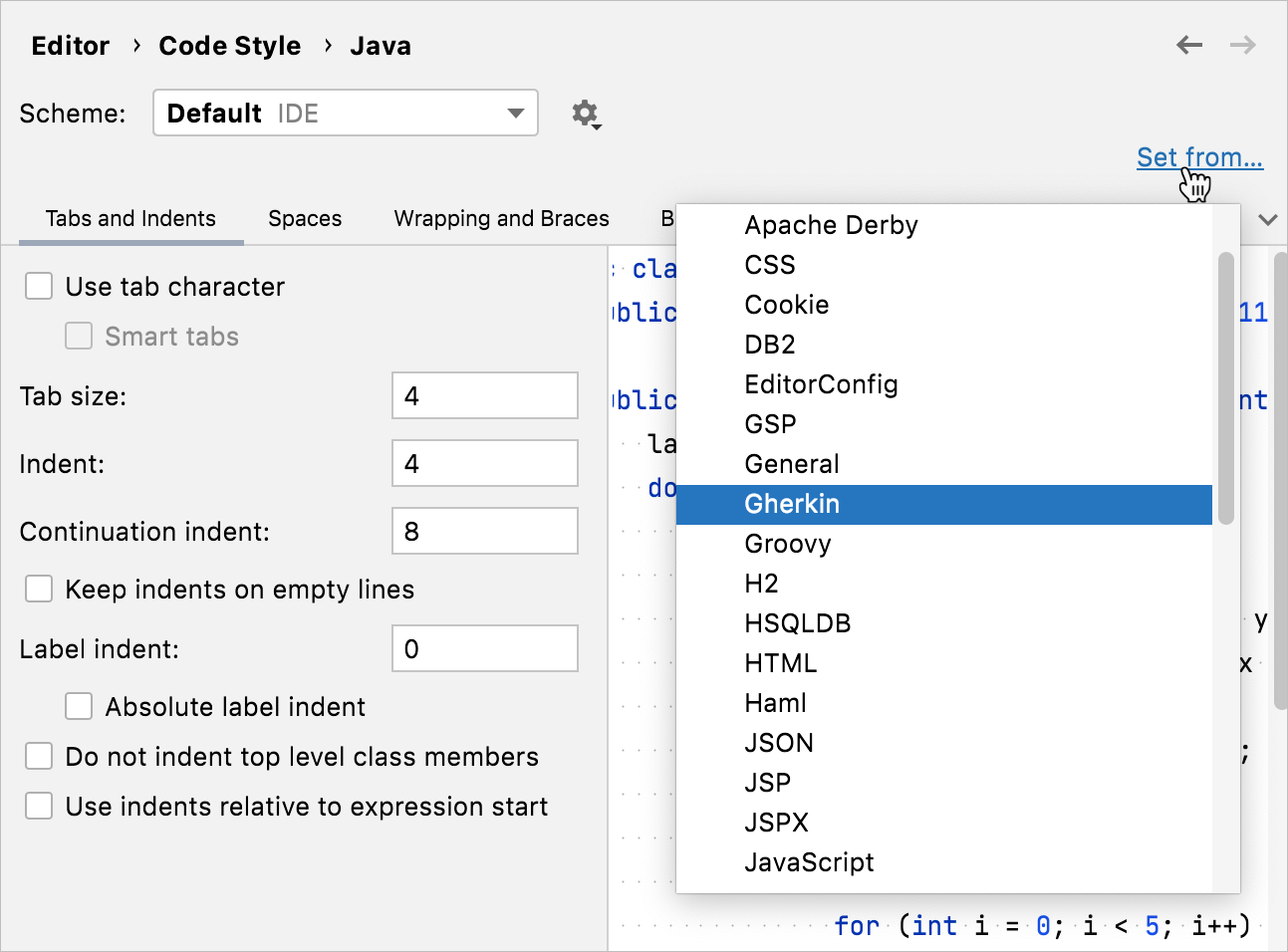 Apply code. Codestyle java. Code Style.