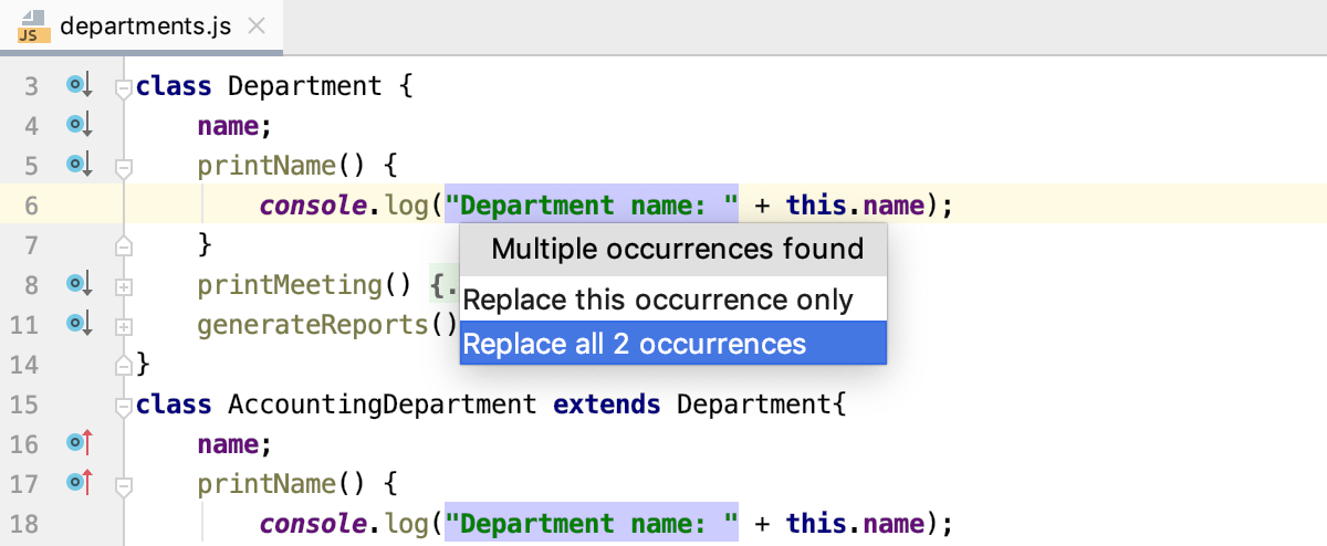 Introduce Constant: multiple occurrences for global constant