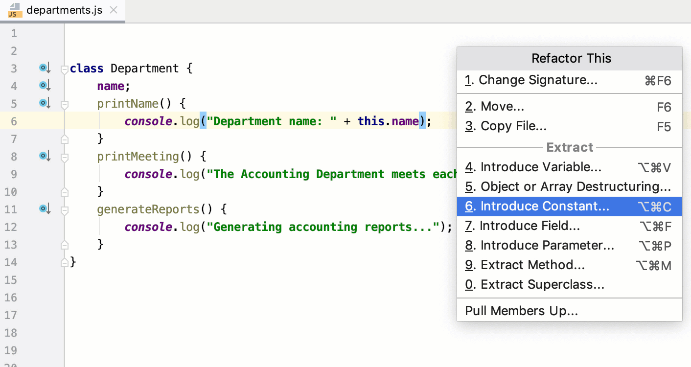 Introducing a global constant and declaring it outside a class