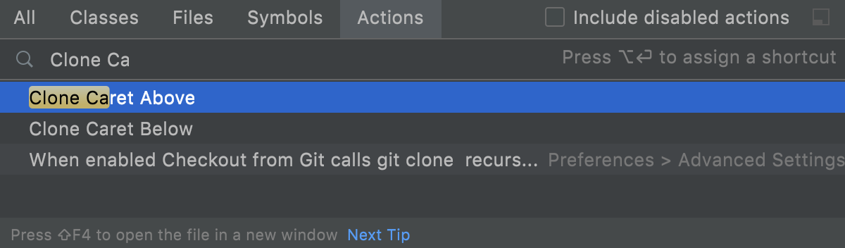 Clone caret Clone caret