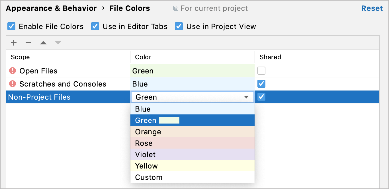 Picking another color for a custom scope