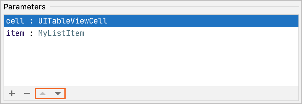 Swap the method parameters