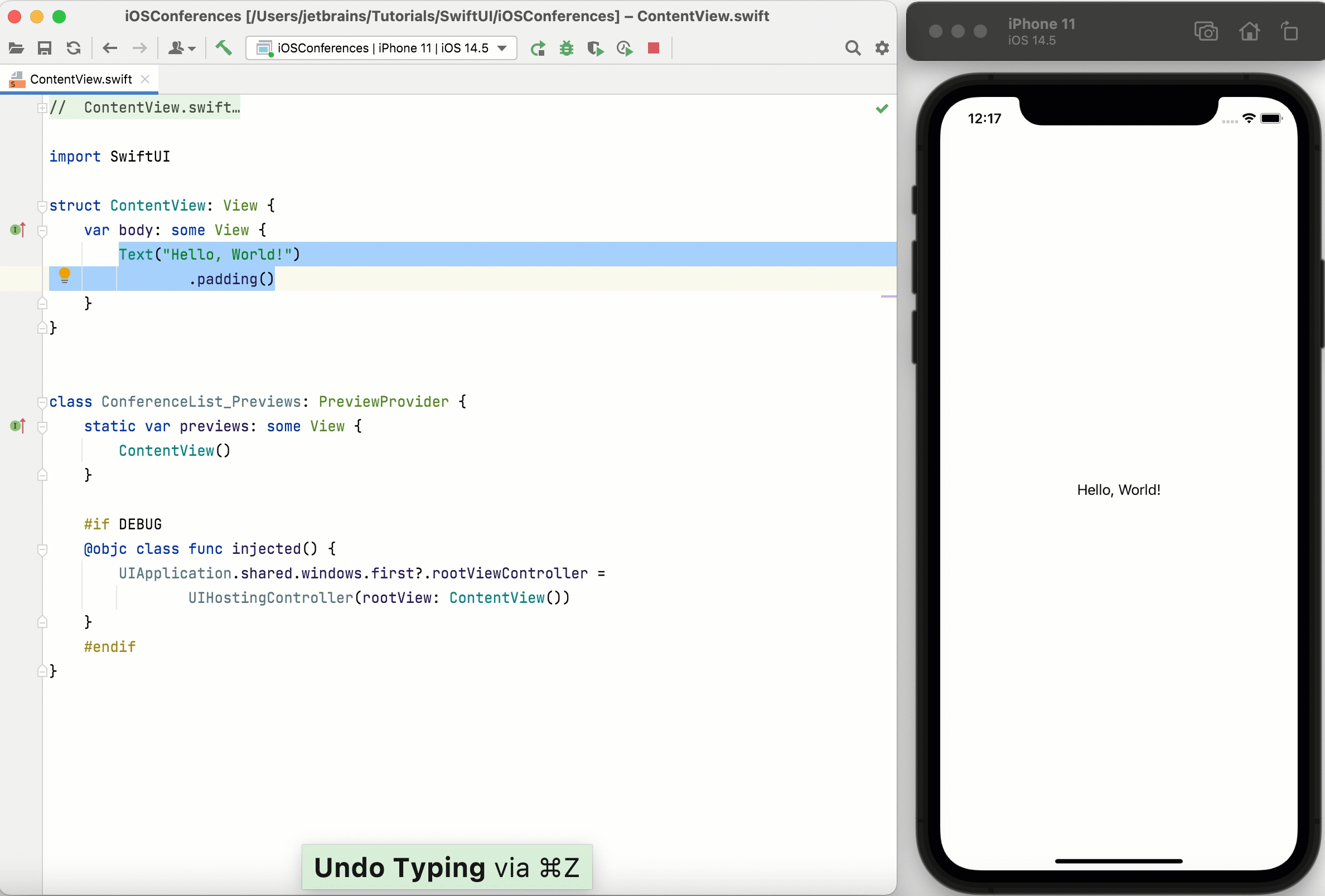 SwiftUI preview