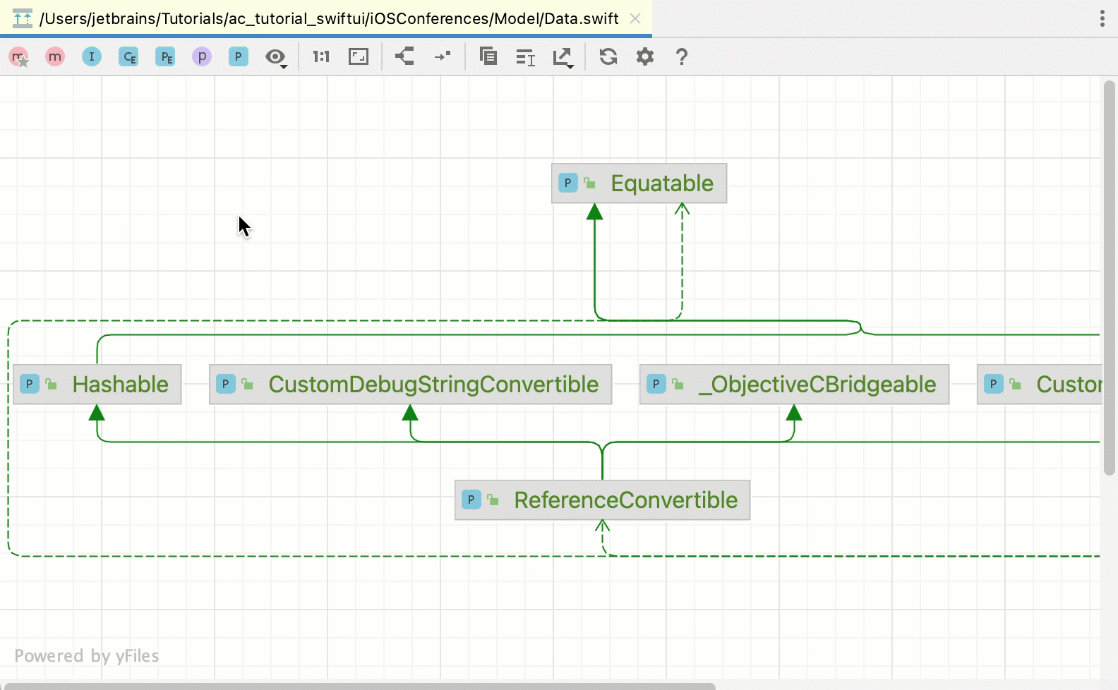 Show diagram elements