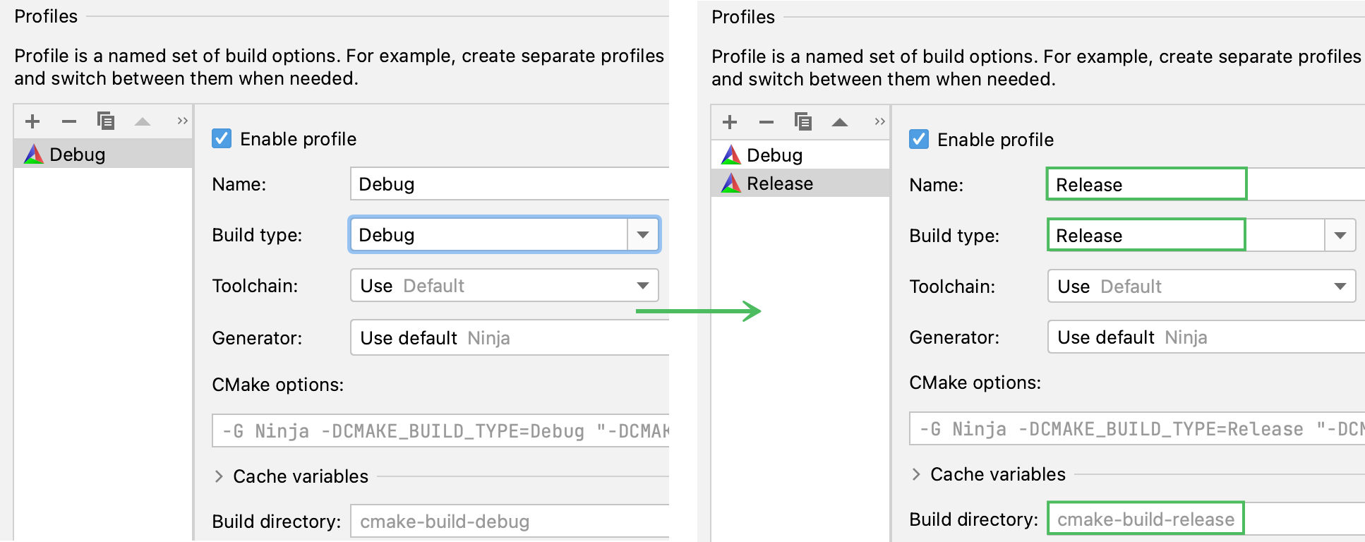 Adding a CMake profile