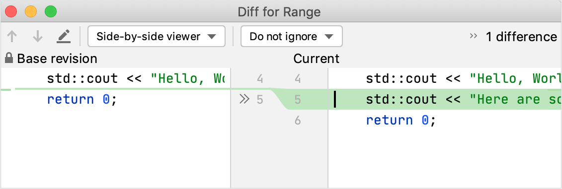 Diff for range