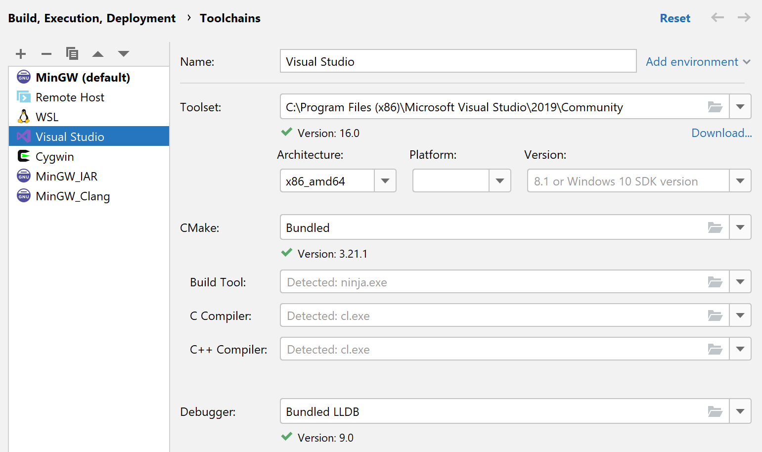 MSVC toolchain