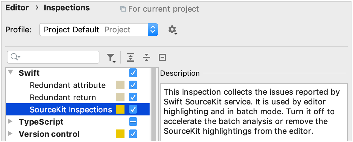 Swift code inspections