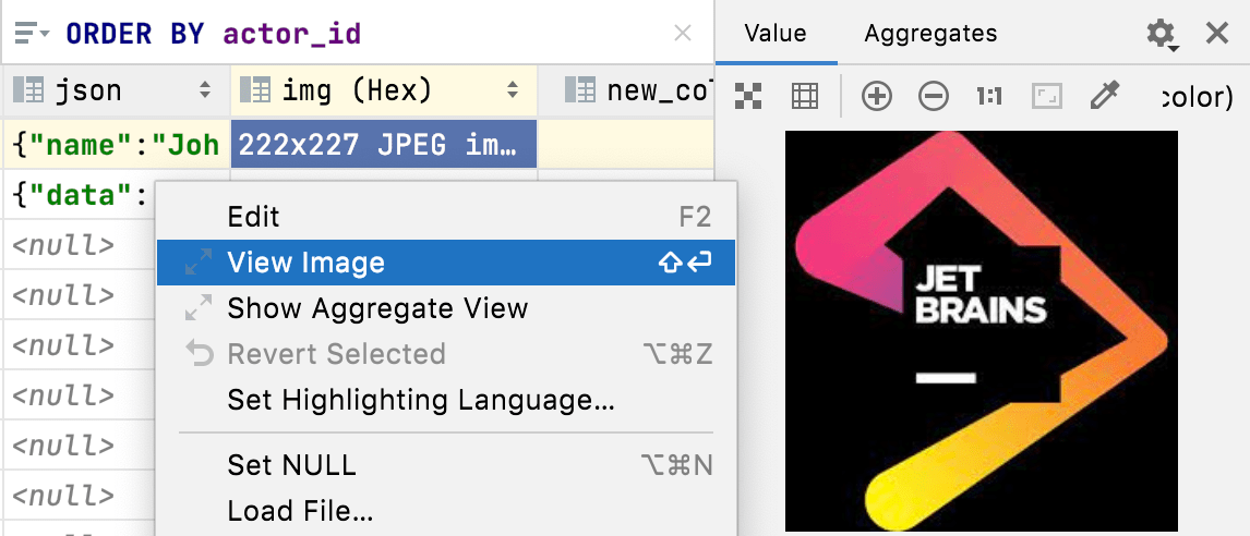 preview images in the value editor