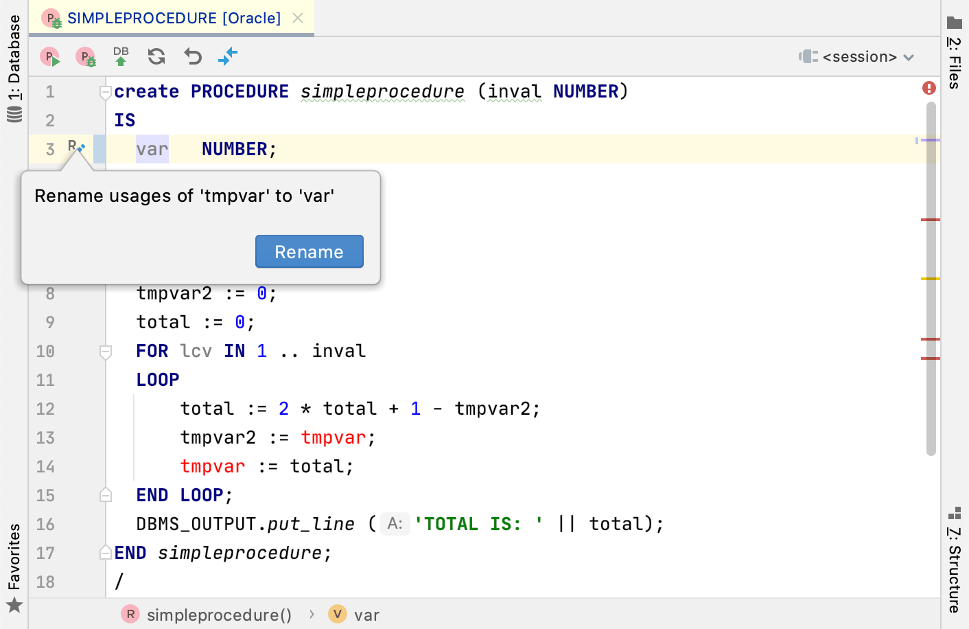 Rename inline Rename inline
