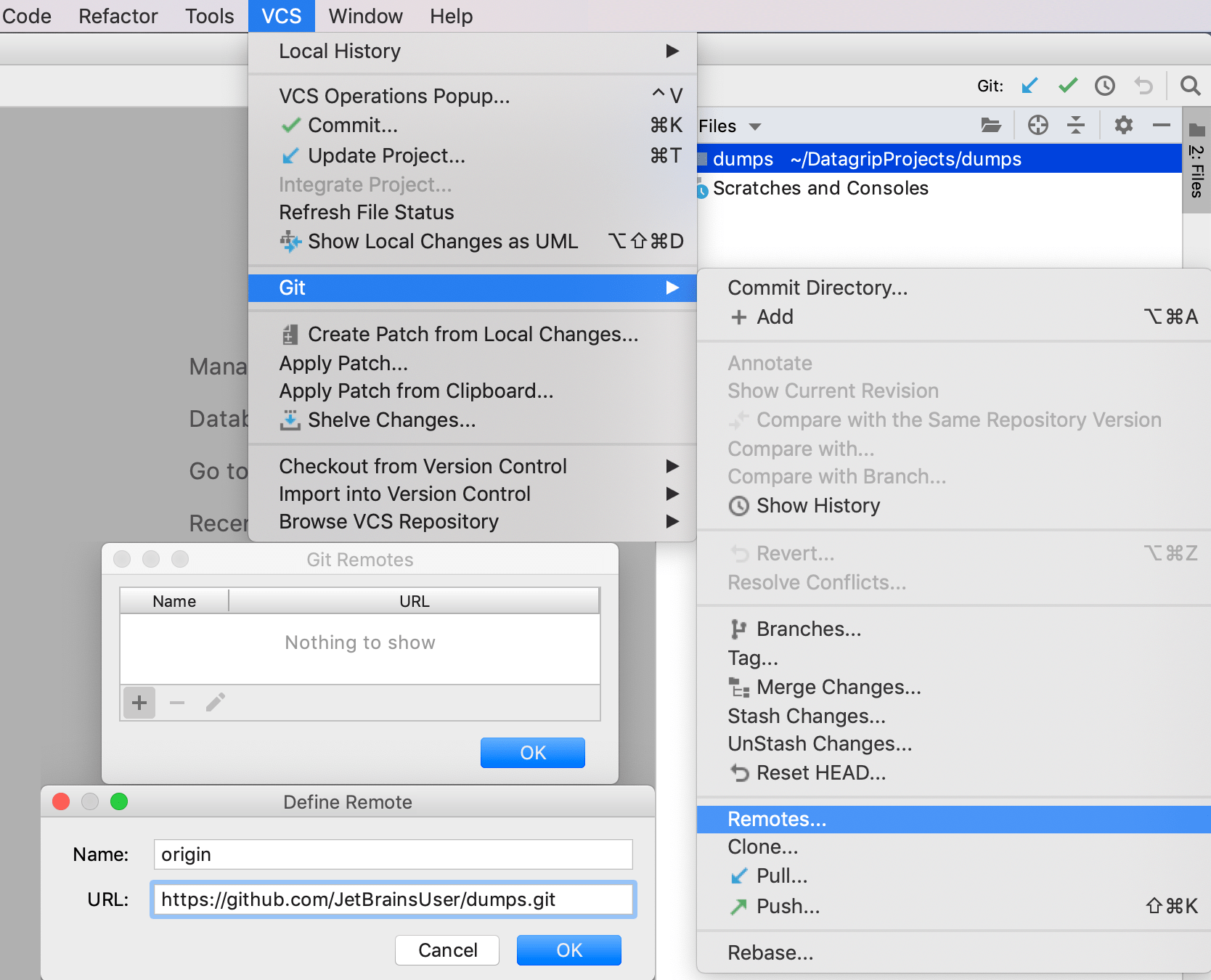 Link local and remote repositories