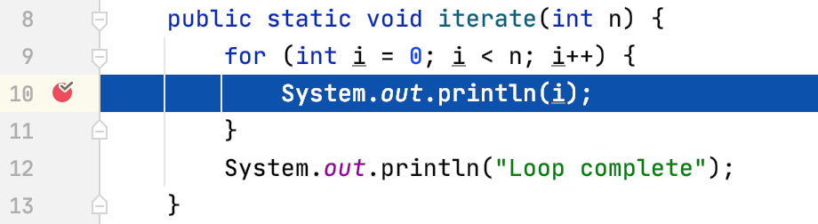 Steps out of the for loop but not the method