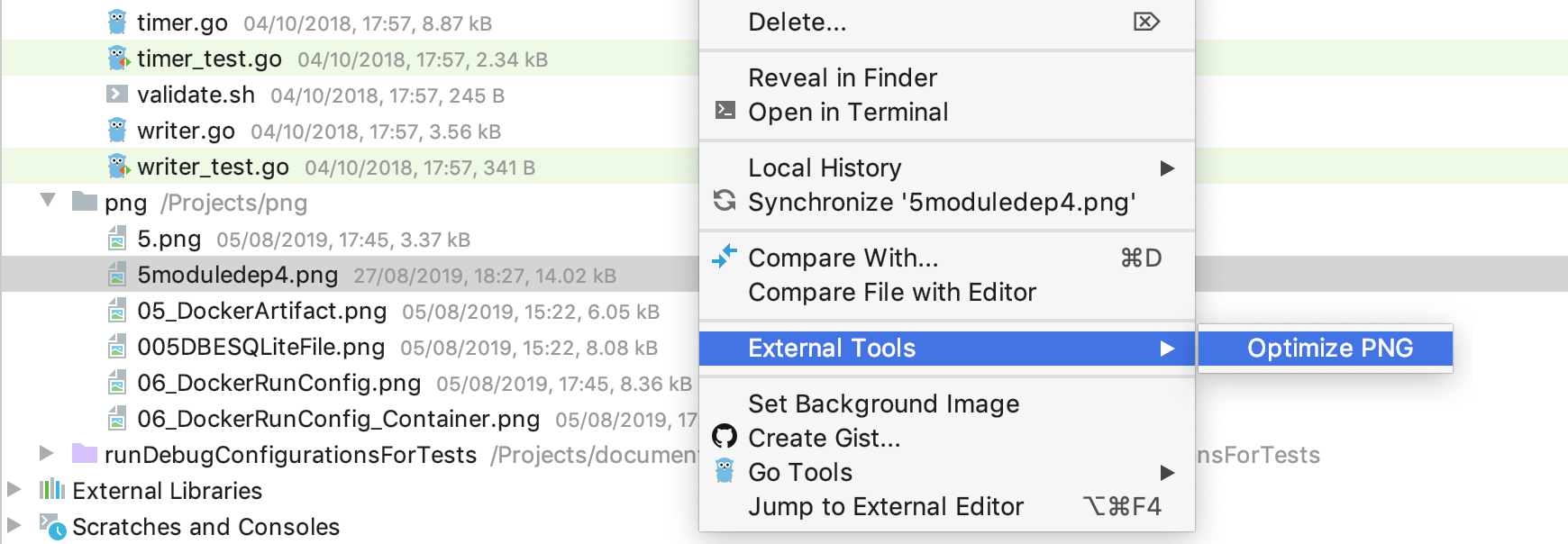 Run External tool