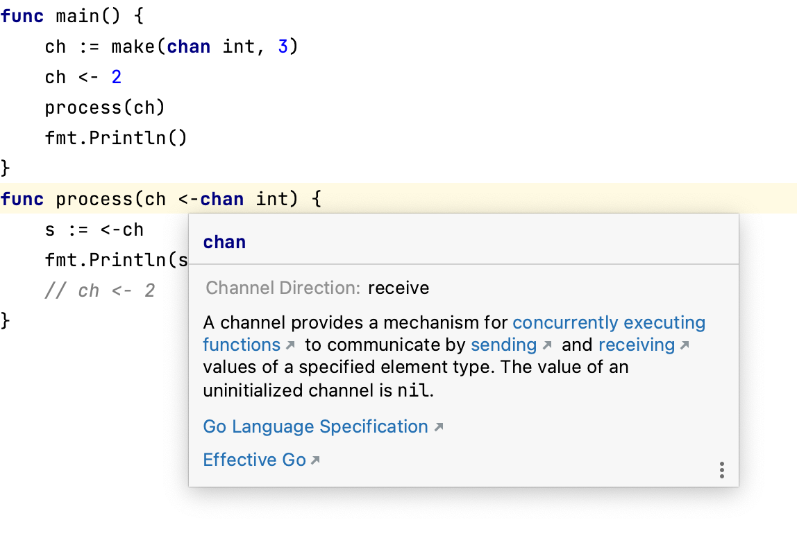 Documentation for channel types