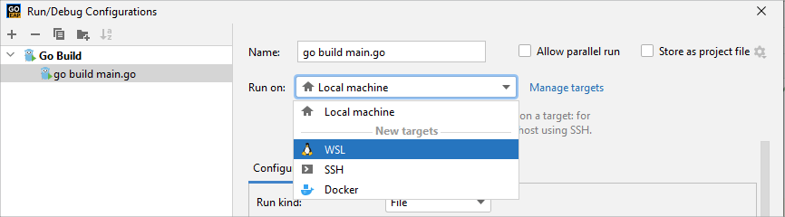 select wsl from run on list