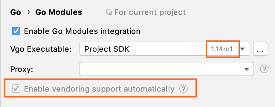 Automatic vendoring mode in Go 1.14