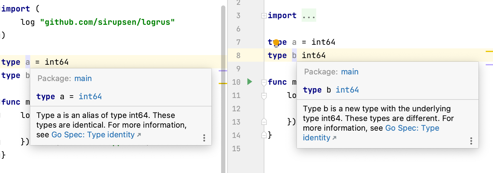 type aliasing and type definition