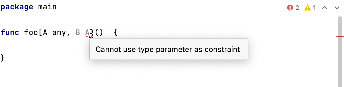 usage of a type parameter as a constraint