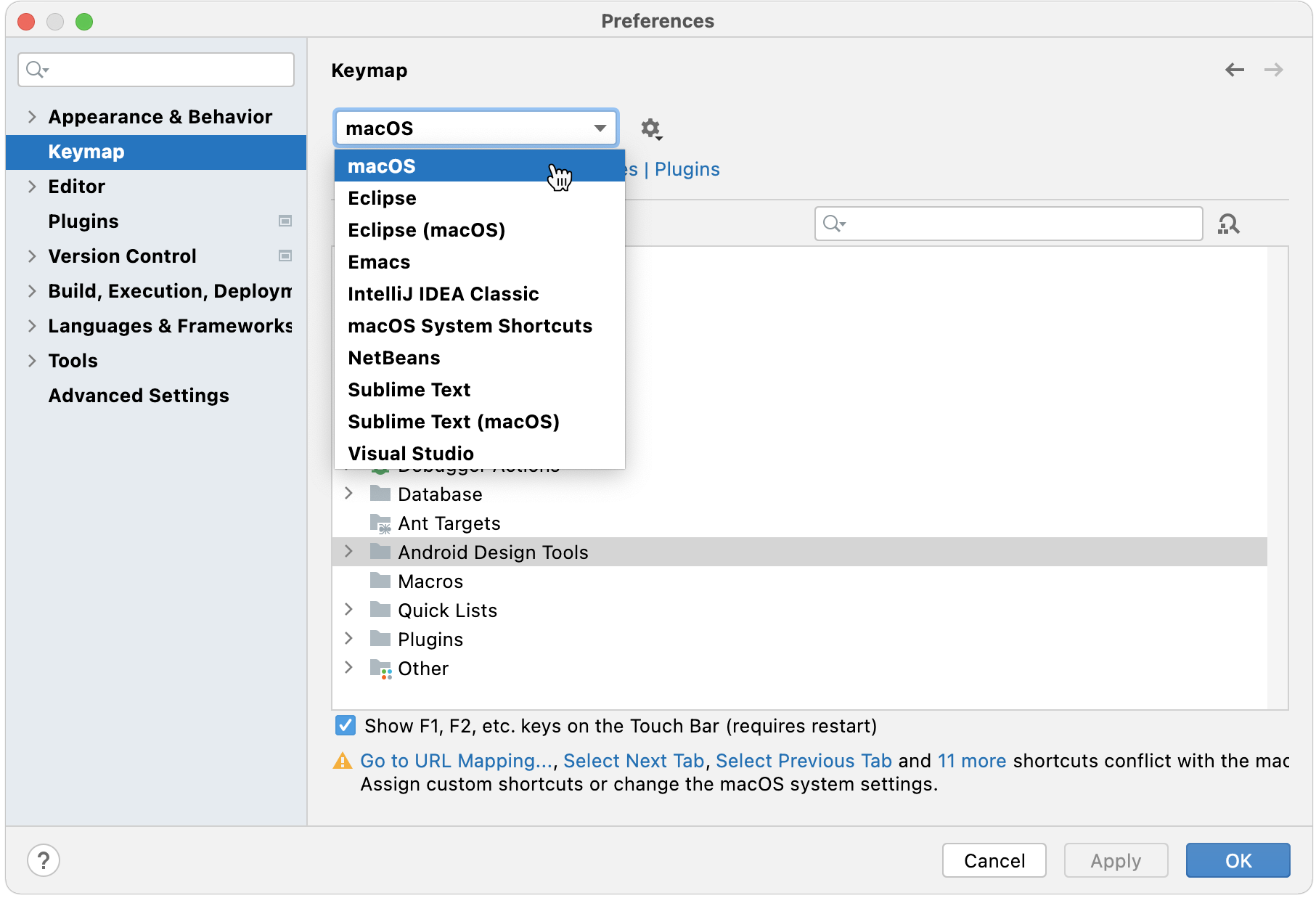 Configure keyboard shortcuts IntelliJ IDEA