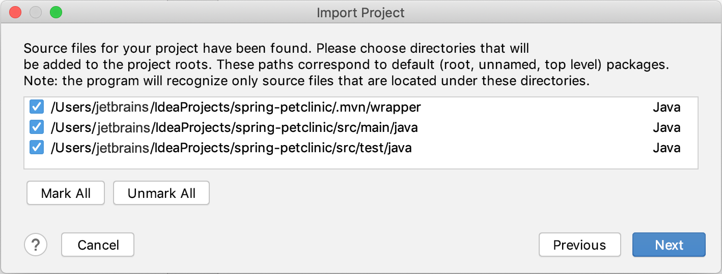 Importing sources