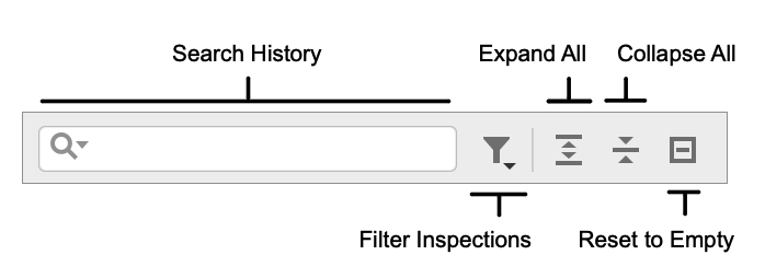 Inspections toolbar