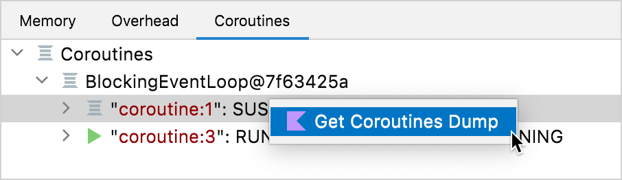 Get coroutines dump