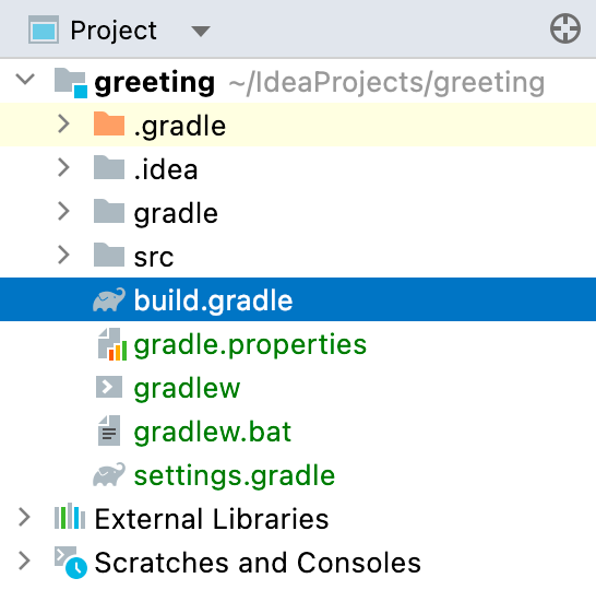 The Build Gradle script in the project structure