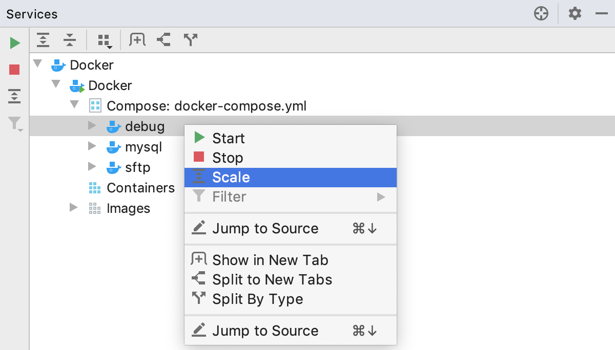 The Scale context menu item