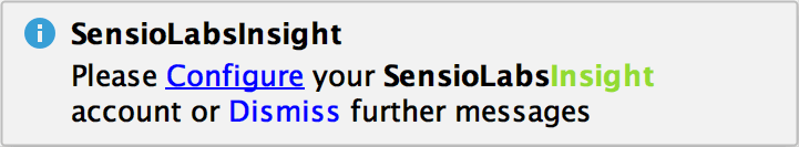 SensioLabsInsight plugin notification