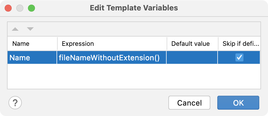 Controller live template variables