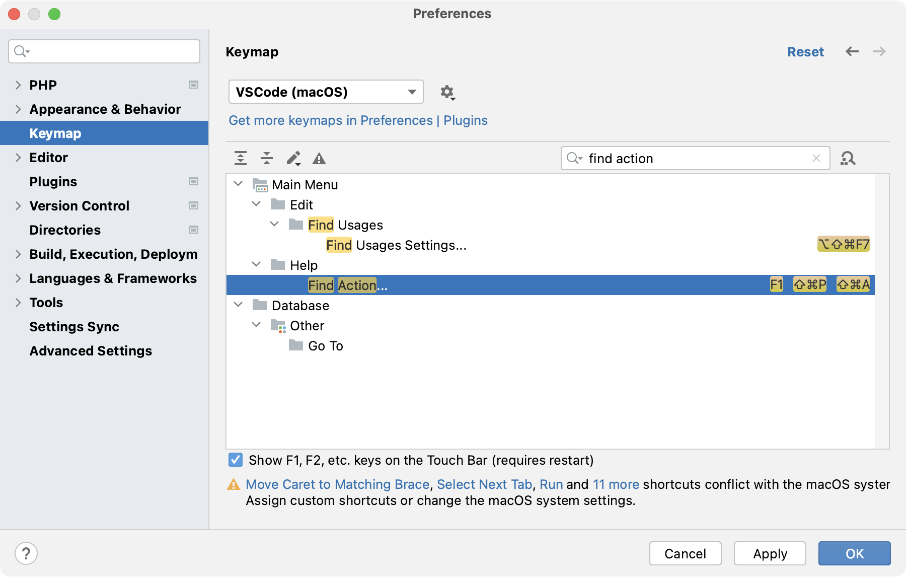 Set the VS Code keymap as default